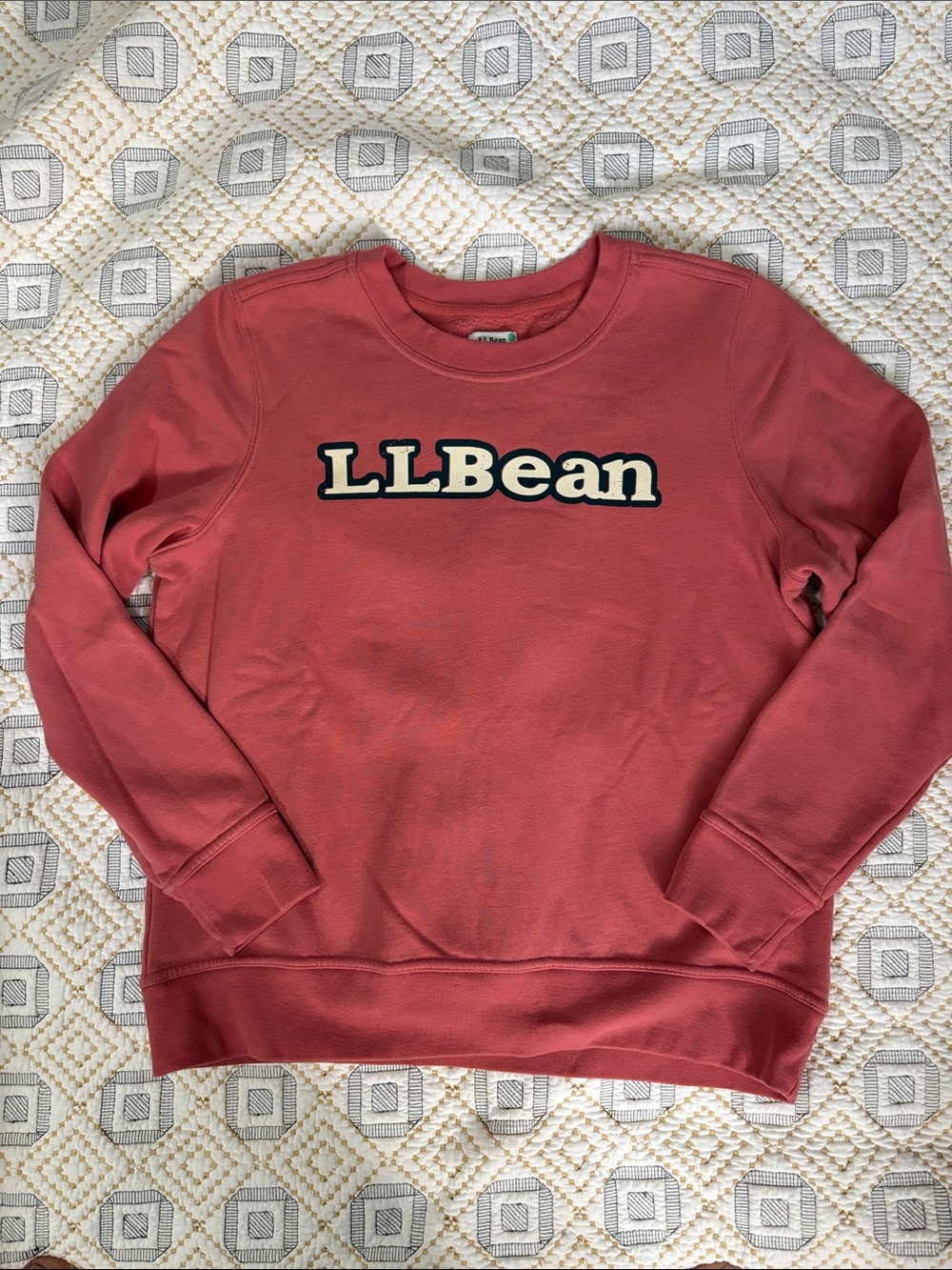 L.L.Bean Coral Pink Crewneck Sweatshirt